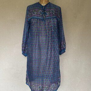 Vintage Indian Block Print Cotton Dress